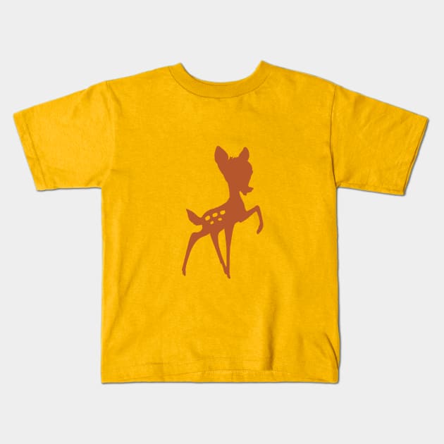 minimalist Bambi Kids T-Shirt by PWCreate